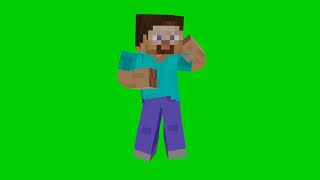 Minecraft Steve Dancing on Green Screen || Part 2 || Minecraft Steve || Green Screen Video  (: