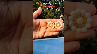 DIY pearl earrings 😍#ytshorts #diy #craft #handmade #diycrafts #trending