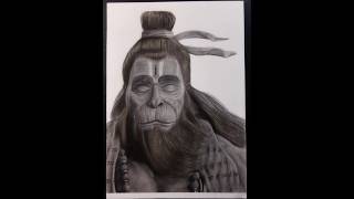 Shree Hanuman ji Drawing | Graphite , Charcoal Drawing | #shorts #drawing #hanuman (•_•)