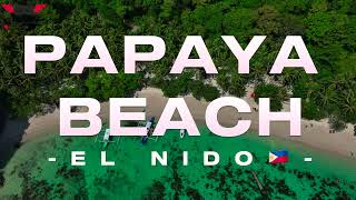 Paradise Found: Stunning Drone Shots of Papaya Beach, El Nido | 4K Drone Video With Relaxing Music