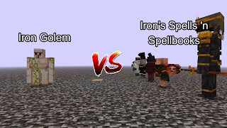 Iron Golem vs Iron's Spells 'n Spellbooks  Minecraft  Mob Battle