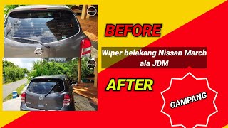 modifikasi wiper belakang nissan march simple