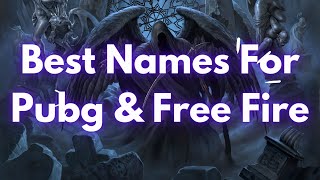 Best Name For Pubg | Best Names For Free Fire  | top 20 names | #pubgmobile #freefire #bgmi