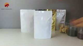 OEM factory color frosted aluminum foil self-sealing candy coffee snack bag