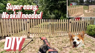 An Easy Fence Option For Your Dog / 4ft Gothic Top Wood and some Black Chain-Link / #howto #diy