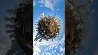 Tiny Planet Songdo Park Korea - DJI Mini2 and Insta360 One X2 #drone #travel #korea