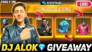 Free Fire Biggest DJ Alok Giveaway |  50,000 Diamonds Giveaway |