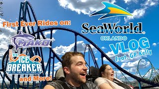 SeaWorld Orlando Vlog - First Time Riding Mako and Ice Breaker (3/4/2022) Orlando, Florida