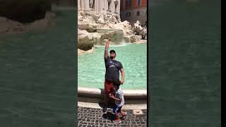 I almost fell into the Trevi Fountain!