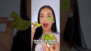 Parches de pepino caseros para las ojeras y ojos cansados #belleza #skincare #beautyhacks #beauty