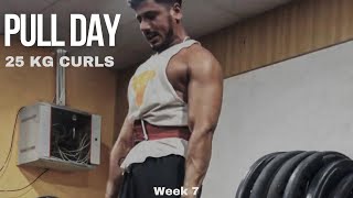 PULL WORKOUT FOR STRENGTH AND HYPERTROPHY|| 210 KG DEFICIT DEADLIFTS|| WEEK 7|