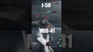 2 VIP battle pass fighters gameplay (J-50, MiG41) gameplay Modern warships #shorts