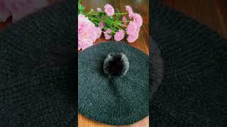 Black Beret🖤#handmade  #kniting #knitters #knit #beret #beretstyle #knitwear #knitted #handknitting