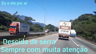 BR 101 descendo a serra, indo para Joinville SC.