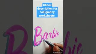 Barbie #youtubeshorts #shorts #calligraphy