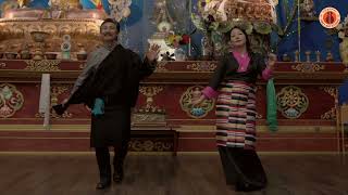 ལྷ་མོའི་དལ་འཁྲབ། ཨུ་རྒྱན་པད་ཞྭ། Tibetan Opera dance with a song, Ugyen Pesha