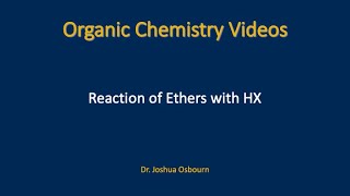 Reaction of Ethers with HX