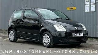 2007 (07) Citroen C2 1.1i Cool 3dr - ideal 1st car - insurance grp 3 - for sale @rostonparkmotors