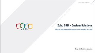 Auto-fill address information based on zip code | Zoho CRM Solutions