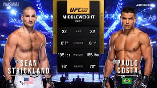 SEAN STRICKLAND VS PAULO COSTA FULL FIGHT UFC 302