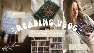 reading vlog✨♟🕰💚💅🏼: the inheritance games, grwm, chillin