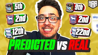 REACTING TO MY 23/24 CHAMPIONSHIP LEAGUE PREDICTIONS!