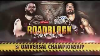 WWE Roadblock 2016 Kevin Owens vs Roman Reigns Official Match Card