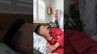 PLAYING WEDDING MUSIC TO SLEEP TO SEE HIS REACTION 😂 #Shorts #prank #funnyvideos