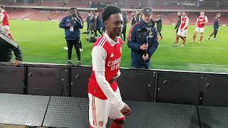 Arsenal players winners fa youth cup quarter final players and celebrations