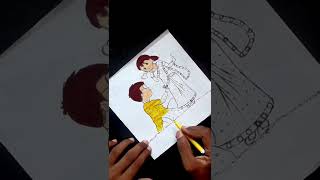 Nobita and shizuka drawing in romantic pose#shorts