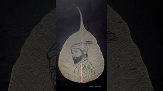 Chhatrapati Shivaji Maharaj 🚩 #shivajimaharaj #leafpainting #shorts #tutorial