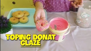 Toping donat glaze stowbery beli di shopee