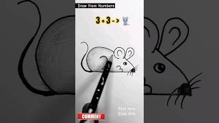 How to draw from Numbers #rat #pets #animals Easy Art