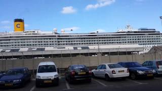 The big ship costa mediterranea in haifa