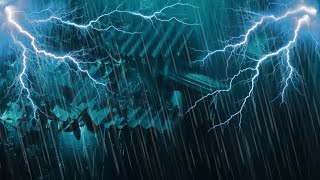 Beat Insomnia Fast with Rain Noise & Gentle Thunder on Metal Roof | Sleep Better