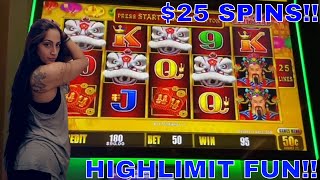 ALWAYS LISTEN TO DADDY LU!! $25 SPINS ON HAPPY LATERN LIGHTNING LINK! VEGAS DAY 1 PT 1!!