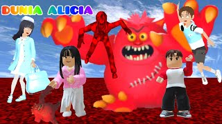 Yuta Mio Dikejar Monster Merah Lava Kabur Dari Gua Lava Naik Helikopter😱🔥💥 | Roblox | Dunia Alicia