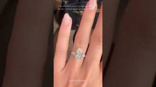 Pear Cut Cluster Style Moissanite Engagement Ring #ringgoals #ytshort #yt #engagmentring