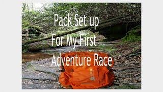 My Pack Set Up For My First Adventure Race