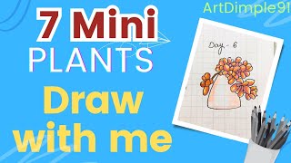 Easy Plants Draw with me | Artdimple91 #plantdrawing #artdimple91