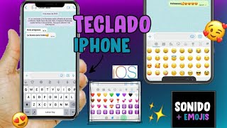 TECLADO estilo IPHONE con SONIDO, EMOJIS, y en ESPAÑOL✨