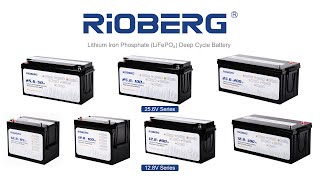 RIOBERG LITHIUM IRON PHOSPHATE DEEP CYCLE BATTERIES (LiFePO4 House Batteries/Golf Cart Batteries)