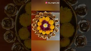 uruli decoration ideas at home | uruli bowl | uruli flower decor | Floating flowers #shorts