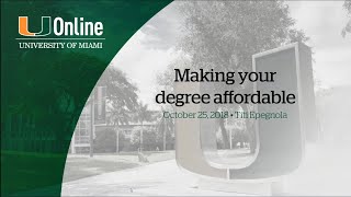 Making your degree affordable