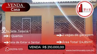 VENDA - CASA COM 2 QUARTOS - BELÉM/PA