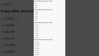 WODL CSR BUSD Binance Quiz Answers | Share $10.000 in BUSD rewards #shorts