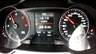 Audi A4 2013 2.0 TDI acceleration 0 - 100 km/h 120bhp