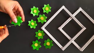 Beautiful Paper Flower Wall Hanging Ideas//Diy Wall Hanging//Easy Paper Craft//Diy Paper Flower