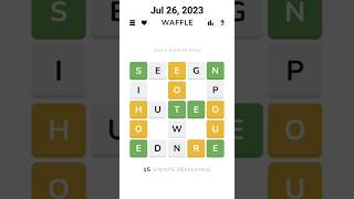 Daily Waffle #551 - Jul 26, 2023 #daily #waffle #wordgame