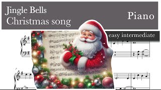 Jingle Bells - Christmas song - piano sheet music - easy intermediate